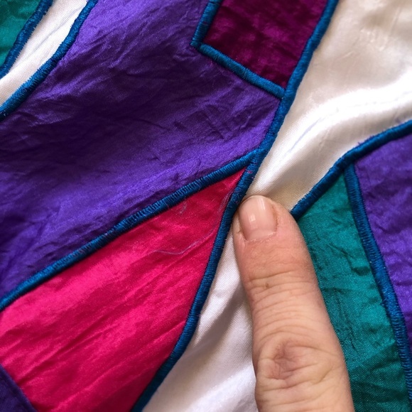 80s Colourful Geometric Windbreaker Jacket - Picture 12 of 13